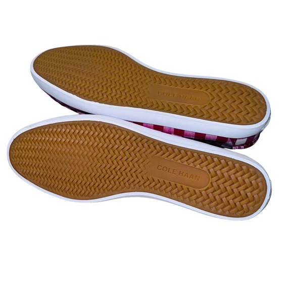 COLE HAAN - Maine Pinch Weekender in Red and White Gingham Check, size9, EUC - Picture 4 of 8